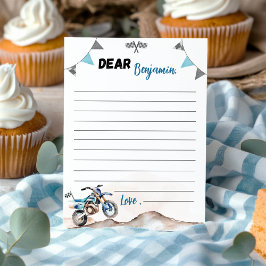 Cartão De Agradecimento Dirt Bike Time Capsule Note Message Card