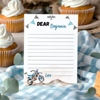 Cartão De Agradecimento Dirt Bike Time Capsule Note Message Card