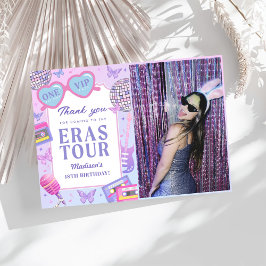 Cartão De Agradecimento Disco Roxo Na Minha Foto De Aniversário Da Era Do