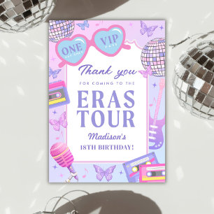 Cartão De Agradecimento Disco Roxo No Meu Aniversário