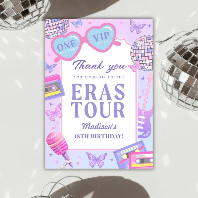 Cartão De Agradecimento Disco Roxo No Meu Aniversário (Criador carregado)