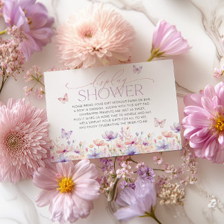 Cartão De Agradecimento Display Shower Card Wildflower Bridal Shower