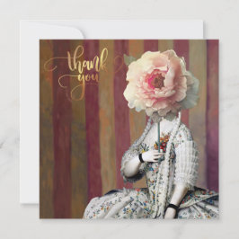 Cartão De Agradecimento Diva Floral Mask On and Off