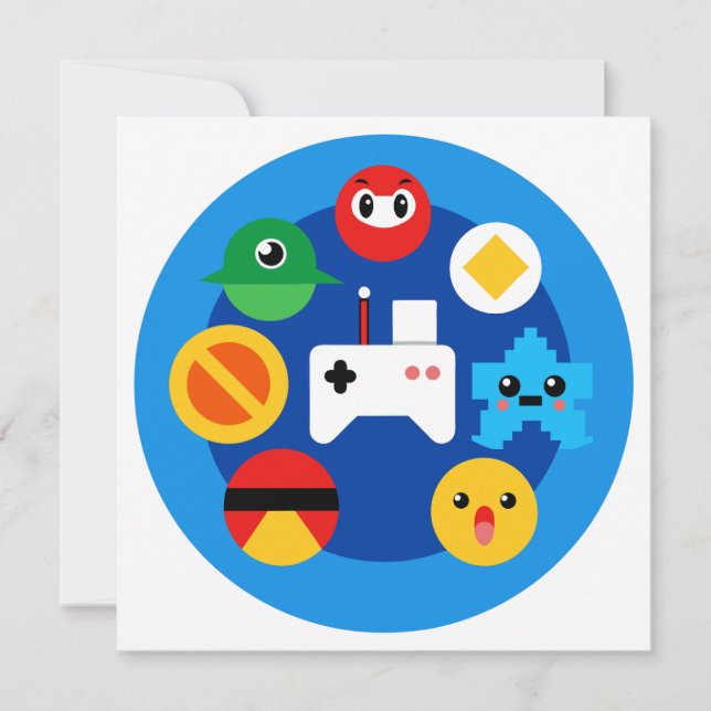 Cartão De Agradecimento Diversão de Arcade Retroativa (Frente)