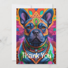 Cartão De Agradecimento Diversão Frenchie