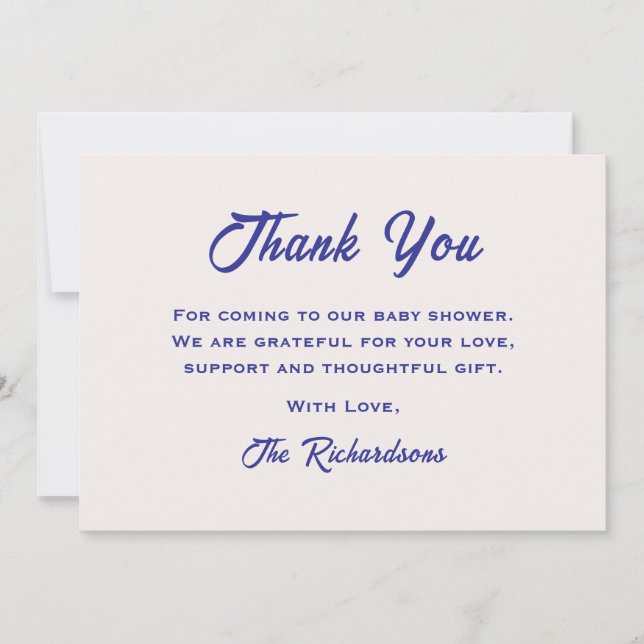 Cartão De Agradecimento Divertido Sexo Neutro Estamos sobre o Chá de frald (Frente)