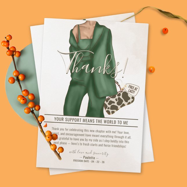 Cartão De Agradecimento Divorce Party Thank You Card (Divorce Party Thank You Card)