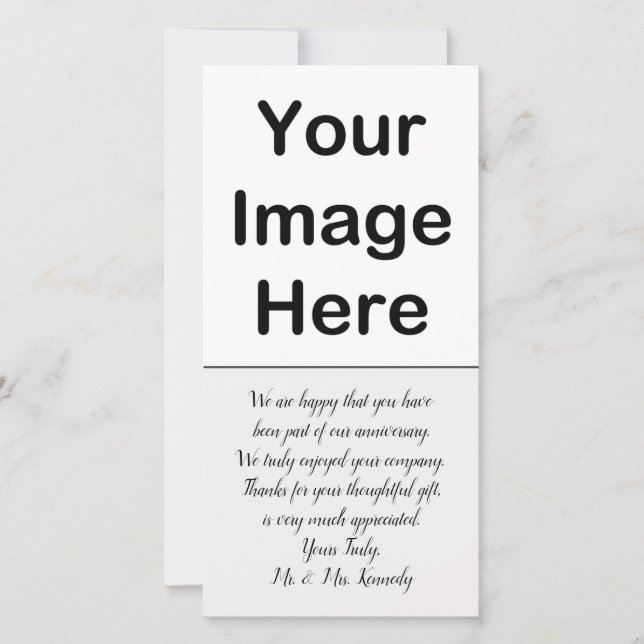 Cartão De Agradecimento DIY - Obrigado do aniversário você inserção da (Frente)