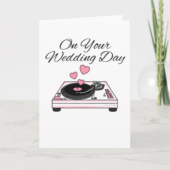 Cartão De Agradecimento DJ Wedding Card Musical Lover (Frente)