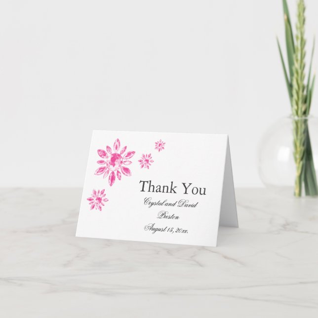 Cartão de Agradecimento do Casamento da Crystal (Frente)