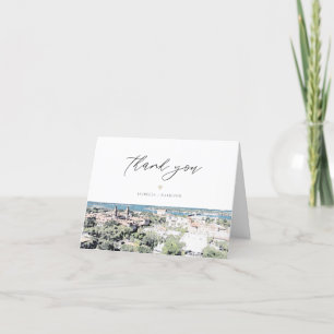 Cartão de Agradecimento do Céu em Aquarela de ST A