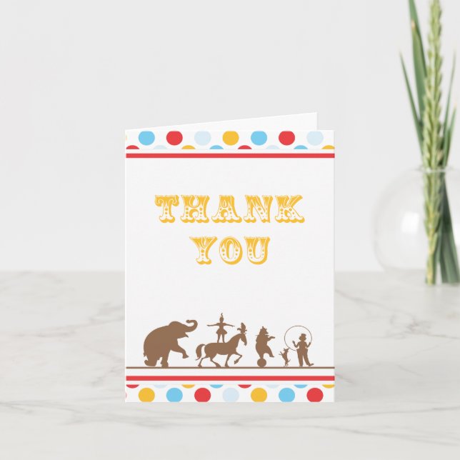 Cartão de Agradecimento do Circo Big Top (Frente)