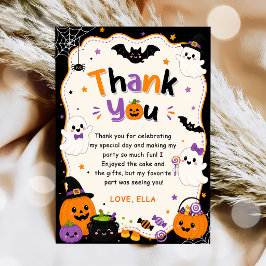 Cartão de agradecimento do Colorido Festa de Hallo