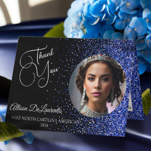Cartão de Agradecimento do Concurso Royal Glitter