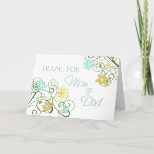 Cartão de Agradecimento do Dia do Casamento para o