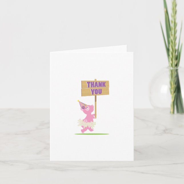 Cartão de agradecimento do leitãozinho (Frente)