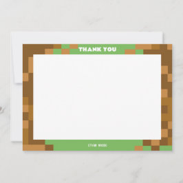 Cartão de Agradecimento do Partido de Gamer Pixela