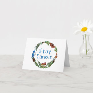 Cartão de Agradecimento Doblado Stay Curious
