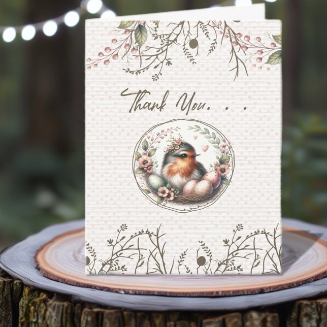 Cartão de Agradecimento Dobra com Aquarela de Páss (Celebrate your love for our feathered friends with this delightful collection. )