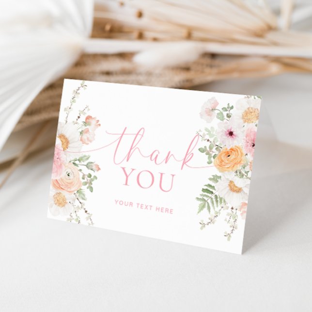 Cartão de Agradecimento Dobra Floral Millie (Thank You Card Millie Floral )