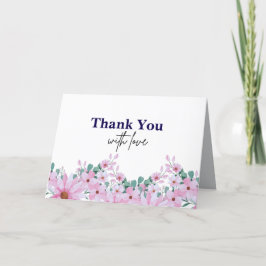 Cartão de Agradecimento Dobrado