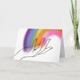 Cartão de Agradecimento Dobrado Amor e Luz