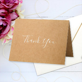 Cartão de Agradecimento Dobrado com Mensagem Perso