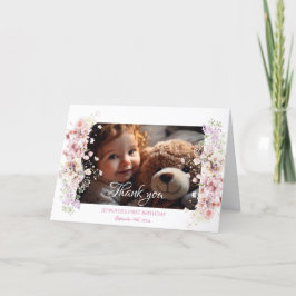 Cartão de Agradecimento Dobrado de Aniversário de 