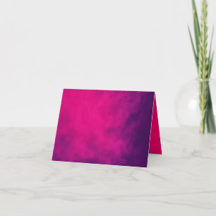 Cartão de Agradecimento Dobrado Neon Rosa e Violet