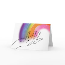 Cartão de Agradecimento Dobrável Amor e Luz