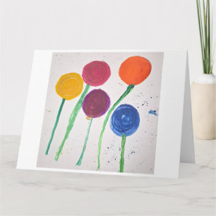 Cartão de Agradecimento Dobrável de Aquarela para