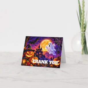 Cartão de agradecimento dobrável de Halloween
