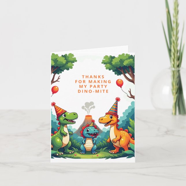 Cartão de Agradecimento Dobrável para Festa de Ani (Frente)