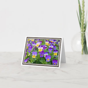Cartão de Agradecimento Dobrável – Violetas!