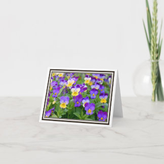 Cartão de Agradecimento Dobrável – Violetas!