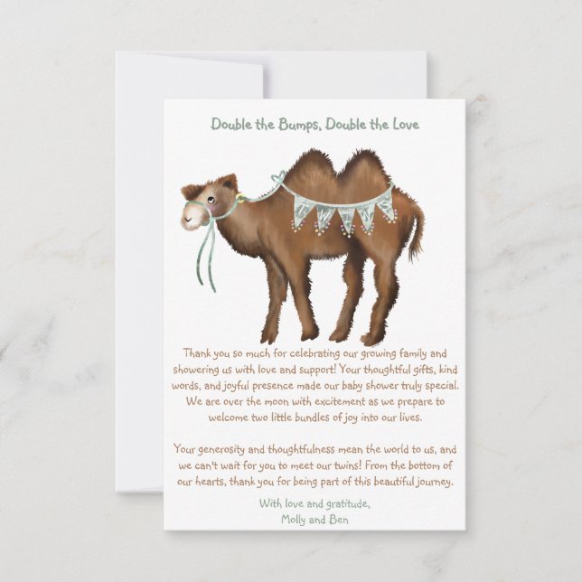 Cartão De Agradecimento Dobre os Obrigados (Frente)