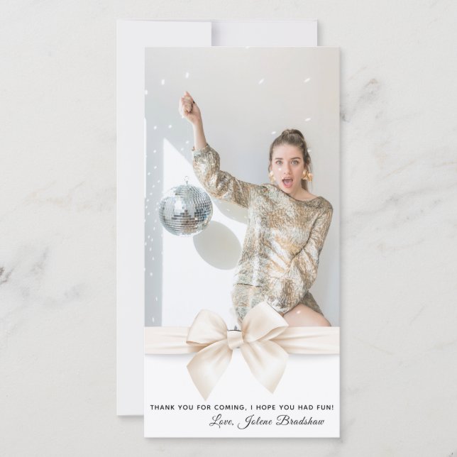 Cartão De Agradecimento Doce 16 Balões de Rosa de Luxo - Ouro Foto (Frente)