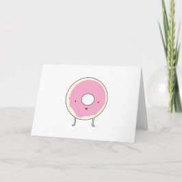 Cartão De Agradecimento Doce Mesa Lanche Doces Sobremesa Comida Donut Rosa