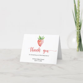 Cartão De Agradecimento Doce morango - obrigado