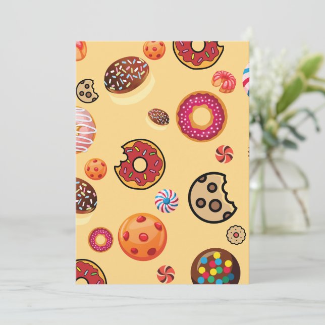 Cartão De Agradecimento Doces 2 (Em pé/Frente)