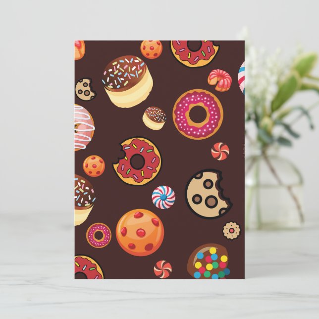 Cartão De Agradecimento Doces 4 (Em pé/Frente)