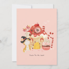 Cartão De Agradecimento Doçura de Açúcar Casa de Gingerbread