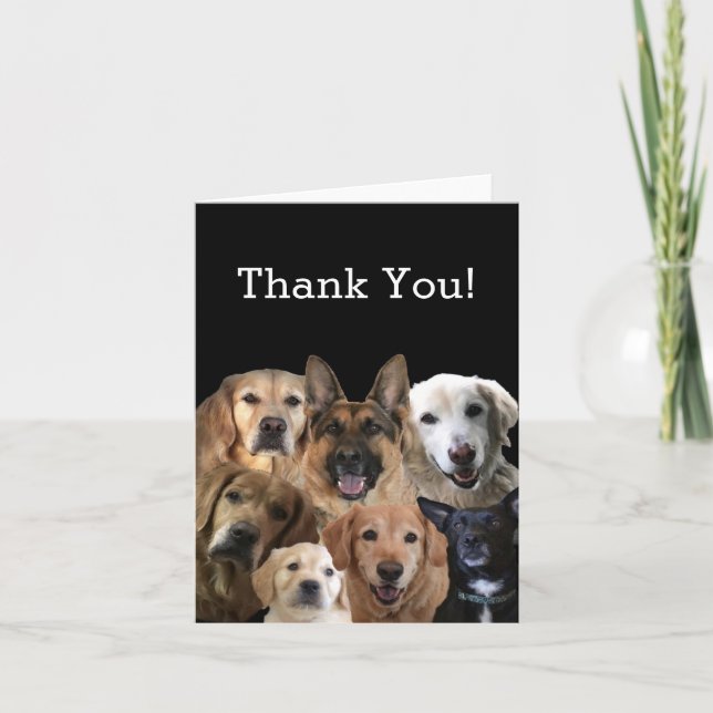Cartão De Agradecimento Dog Lover Thank You Card (Frente)