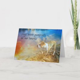 Cartão De Agradecimento Dog Sympathy Card - Dogs leave pawprints. . .