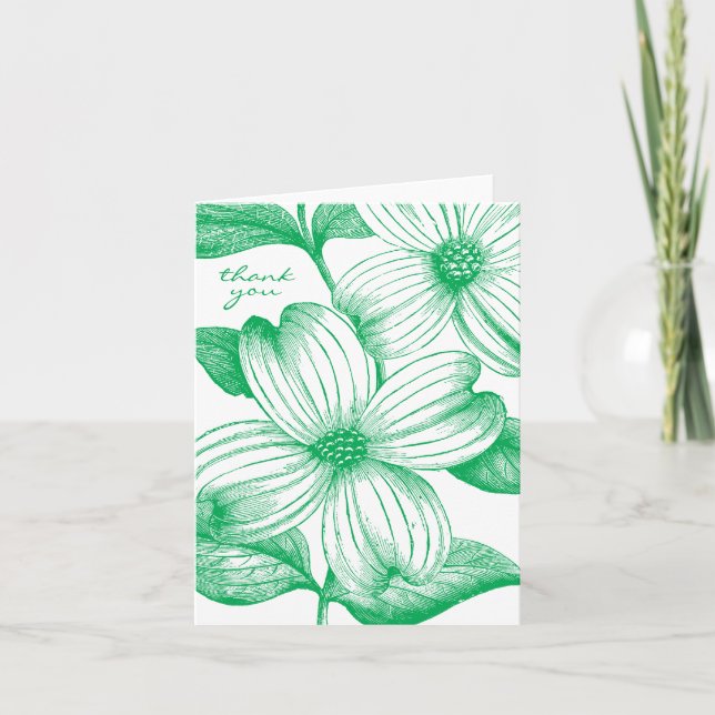 Cartão De Agradecimento Dogwood Thank You Card (Frente)