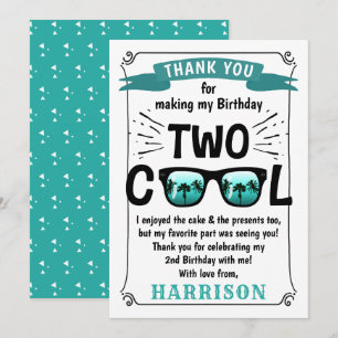 Cartão De Agradecimento Dois Meninos Legais 2º Aniversário