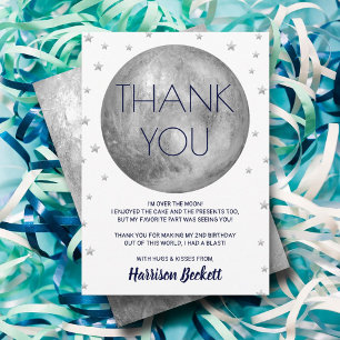 Cartão De Agradecimento Dois O segundo aniversário Da Lua