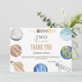 Cartão De Agradecimento Dois Para a Lua | Decoração de Aniversário do Mode