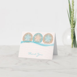 Cartão De Agradecimento Dólares da Praia Pêssego e Azul Obrigado