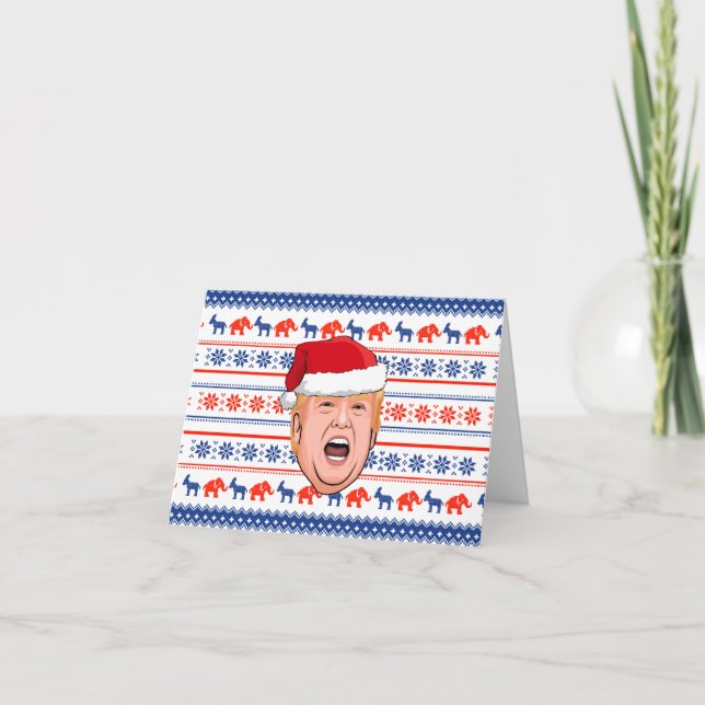 Cartão De Agradecimento DONALD TRUMP Christmas (Frente)